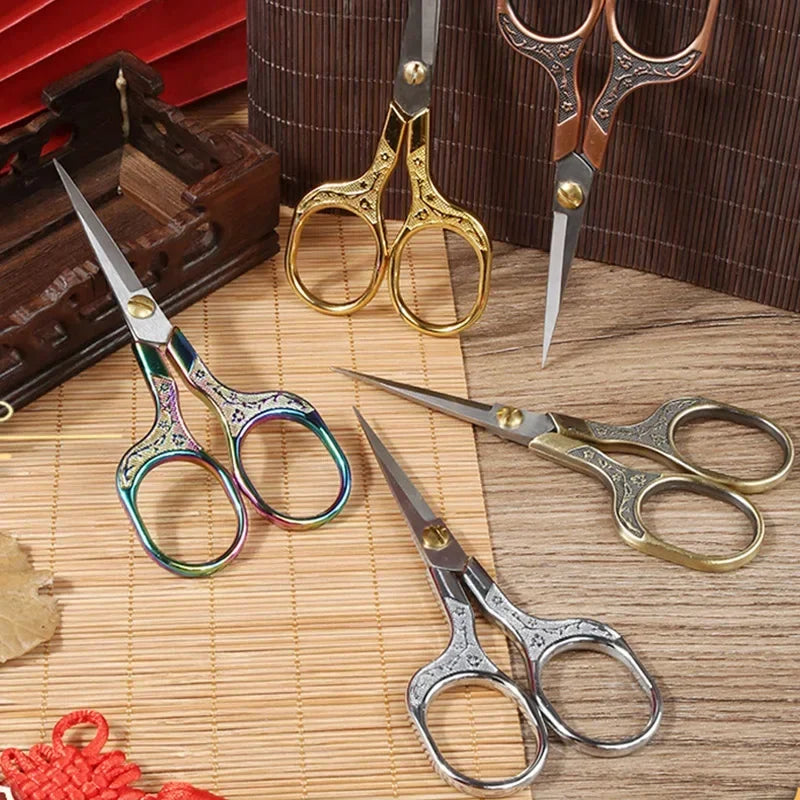 Stainless Steel Fabric Scissors – Colorful Embroidery Sewing Shears for Handicrafts & Household Use