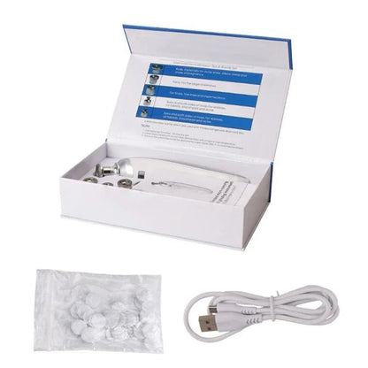 Handheld Diamond Microdermabrasion Machine – Blackhead Removal Facial Skin Care Beauty Device with Dermabrasion Tips