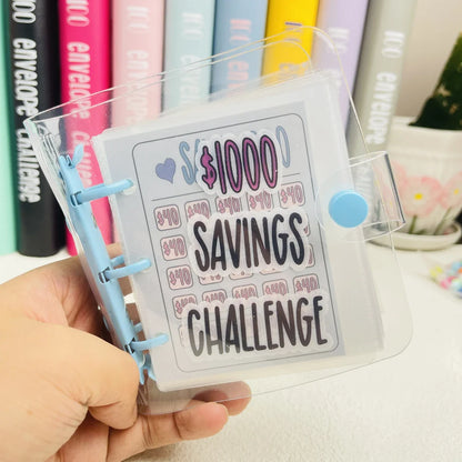 1000 Savings Challenge Binder – Money Saving Book with Envelopes, Envelope Savings Challenge, Mini Budget Organizer