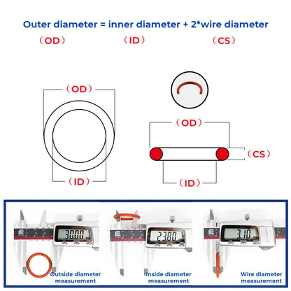 VMQ Red Silicone O-Ring Seal – Food Grade Waterproof Gasket Washer, 5–80mm OD, Insulated Sealing Ring