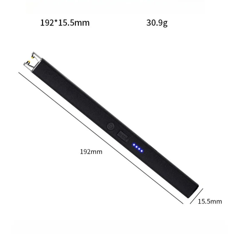 Windproof Pulse Arc USB Lighter — Electronic Electric Igniter with Safety Lock & Battery Display for BBQ & Kitchen