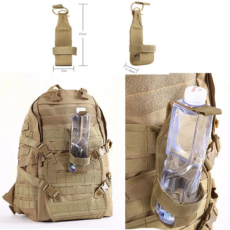 MOLLE Nylon Water Bottle Holder – Outdoor Camping & Hiking Belt Pouch for Canteen Carrier