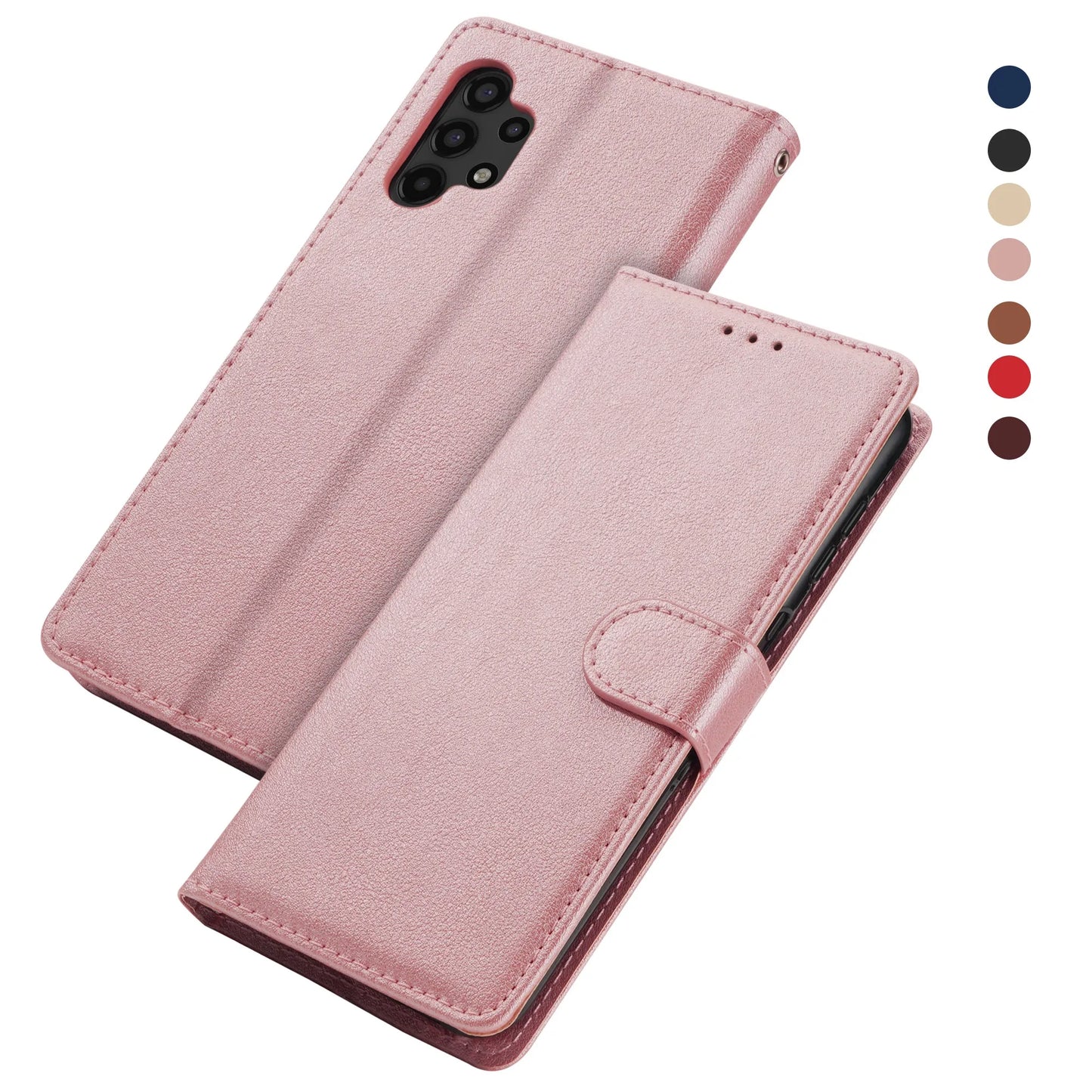 Samsung Galaxy A37–A17–A16–A15–A06–A26–A35–A36–A55–A56–A40–A24–A25 Case - Artificial Leather Flip Wallet Protective Cover