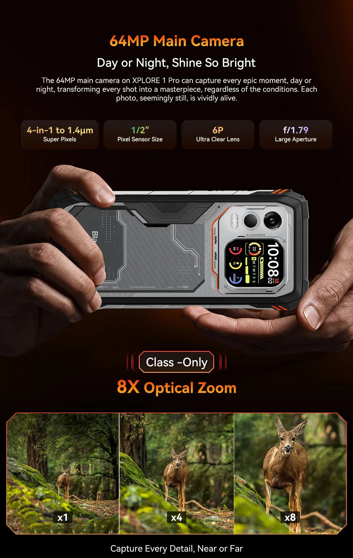 Blackview XPLORE 1 Pro Rugged Smartphone – Android 15, 6.78" 2.4K, 12GB+256/512GB, 20000mAh with FLIR Thermal Imaging