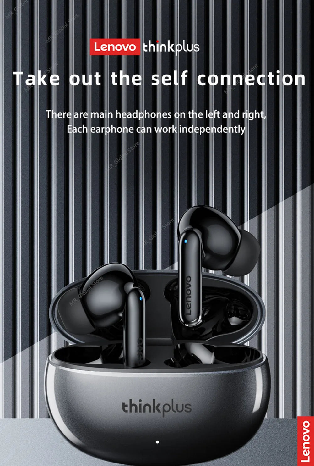 Lenovo XT88 TWS Wireless Earphones – Bluetooth 5.3, Dual MIC, Stereo Bass HIFI, Noise-Reducing Touch Control Earbuds