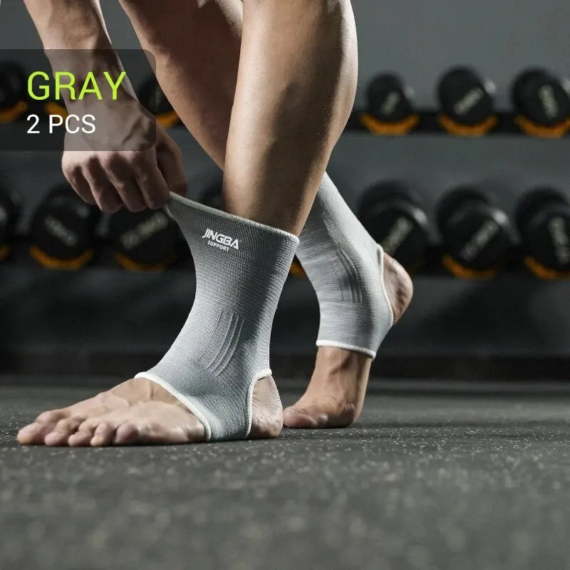 Elastic Breathable Ankle Support Sleeves - One Size for Running, Basketball & Cycling