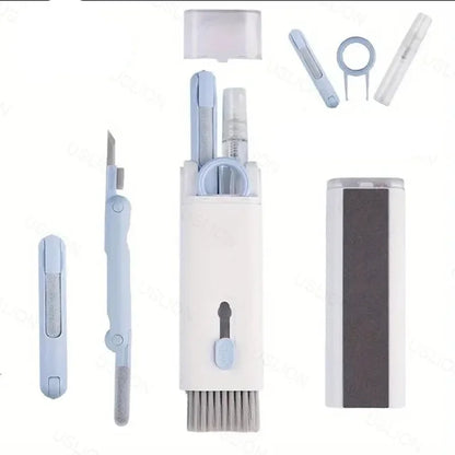 7-in-1 Keyboard Cleaning Kit - Earphone Cleaning Pen, Keycap Puller & Computer Dust Removal Tools