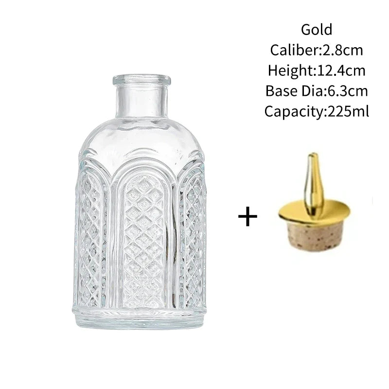 Vintage Glass Cocktail Bitters Bottles — Stainless Steel Cap Seasoning & Bar Accessories for Kitchen & Bartender Use