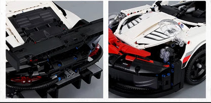 1580-Piece RC 911 RSR Racing Car Building Blocks Kit — LED Lights, Motorized Sport Car MOC 42096