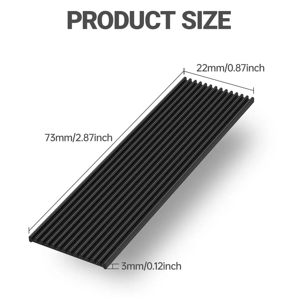 JEYI M.2 SSD Heatsink - Aluminum NVMe 2280 Radiator with Silicone Thermal Pad for PS5, Laptop & Desktop