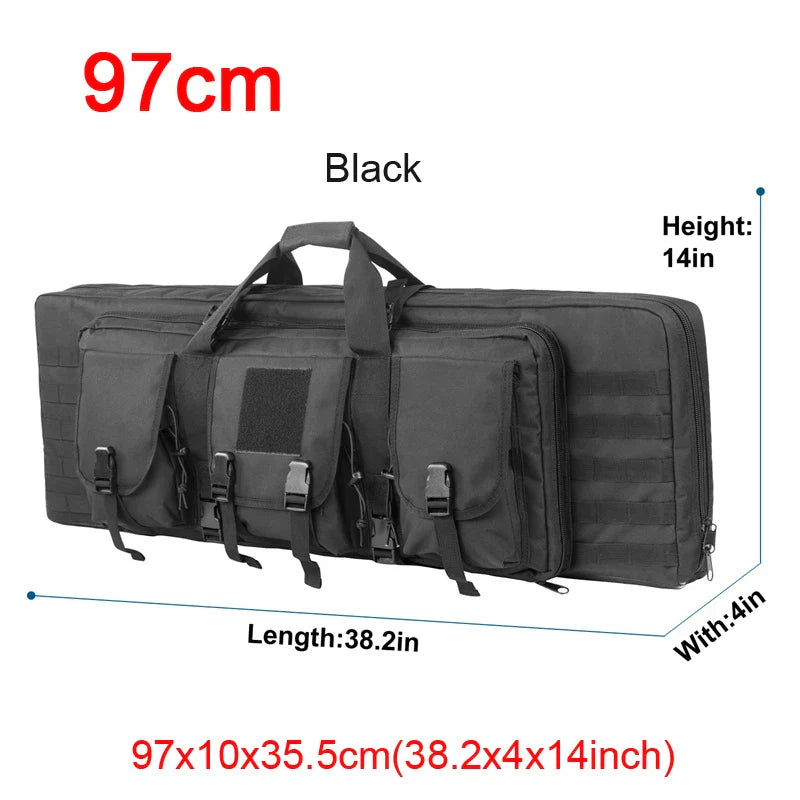 LQARMY Tactical Double Rifle Case – Molle Backpack Gun Holster for Hunting, Sniper & Airsoft (32/38/42/48 inch)