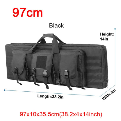 LQARMY Tactical Double Rifle Case – Molle Backpack Gun Holster for Hunting, Sniper & Airsoft (32/38/42/48 inch)