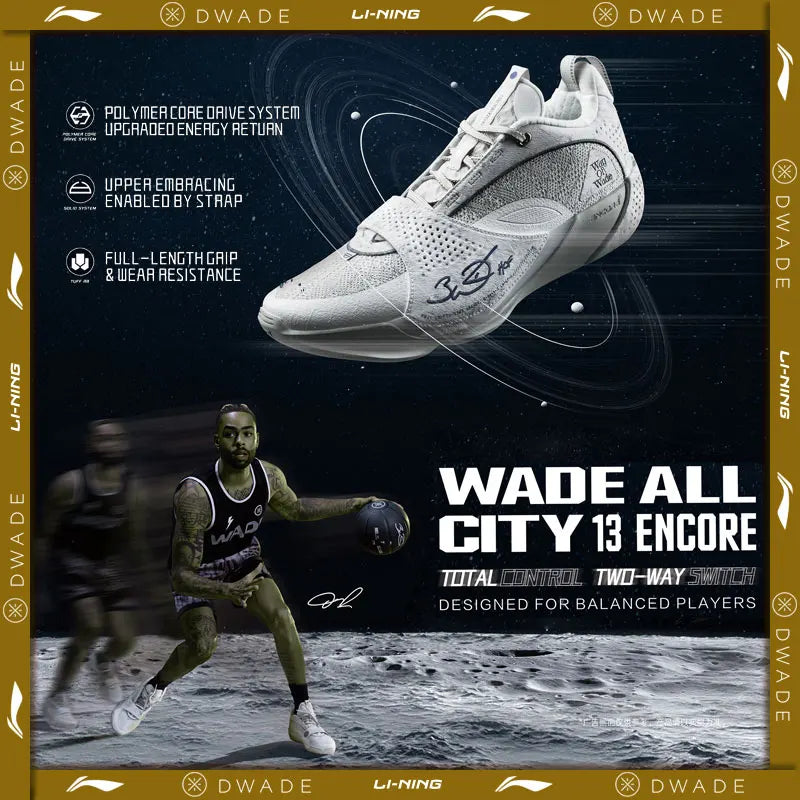 Li-Ning WADE ALL CITY 13 ENCORE Basketball Shoes - BOOM Cushion Balanced Competition Sneakers