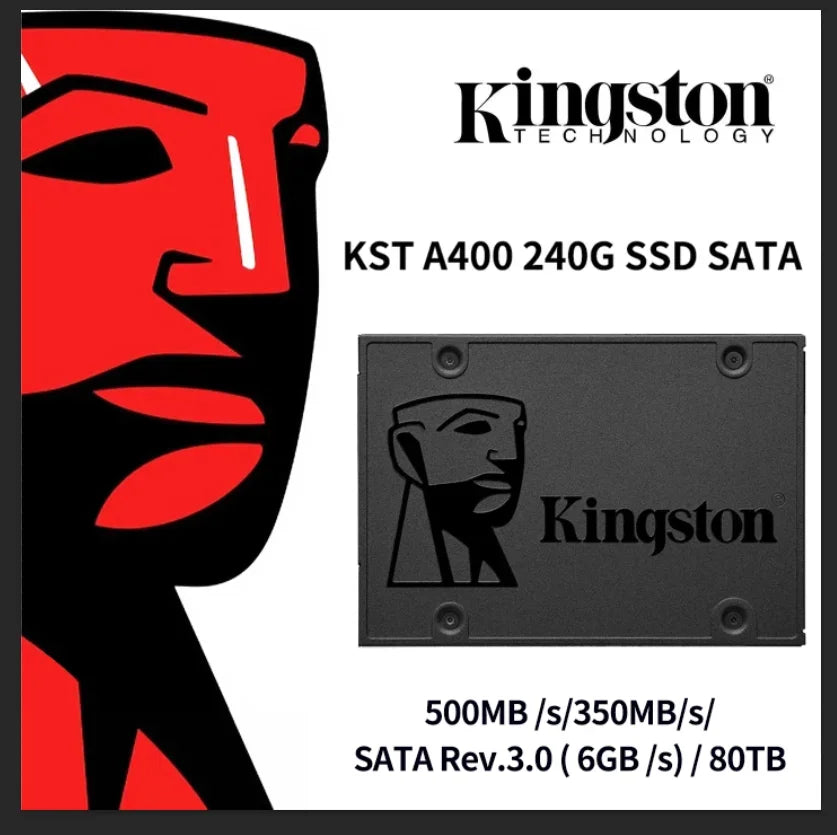 Kingston A400 SATA III 2.5" SSD – Internal Solid State Drive 120GB/240GB/480GB/960GB High-Speed Storage for Laptop & Desktop PC Upgrade