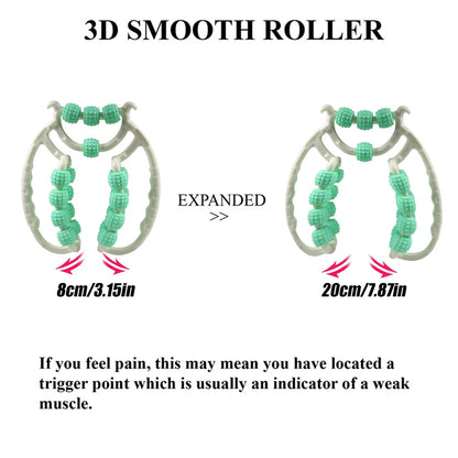 Portable Round Massager Roller – Waist, Abdominal & Leg Clip Tool for Cellulite, Stovepipe & Meridian Massage