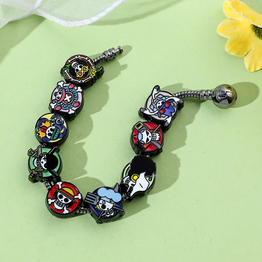 Anime Skull Charms Bracelet – DIY Pendant Vintage Bangle Jewelry