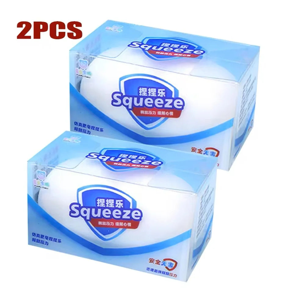 Fluffy Handmade Soap Squishy Toy - Soft Squeeze Stress Relief Toy for Students
