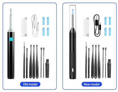 Wireless Visual Ear Endoscope Camera – 5MP Ear Cleaning Tools with Safe Silicone Earpick, Luminous Otoscope & Ear Wax Remover