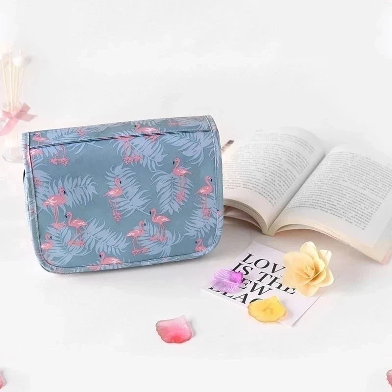 Waterproof Hanging Travel Makeup Bag – Bathroom Cosmetic Organizer for Men & Women