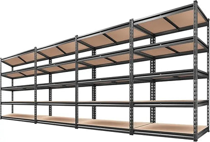 4-Tier Heavy Duty Garage Shelving – 2000LBS Adjustable Metal Storage Rack for Closet, Pantry, Utility
