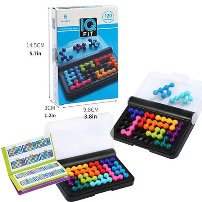 120 Challenges 3D IQ Puzzle Game – Classic Pyramid Logic Board for Kids, Montessori Bead Brain Teaser