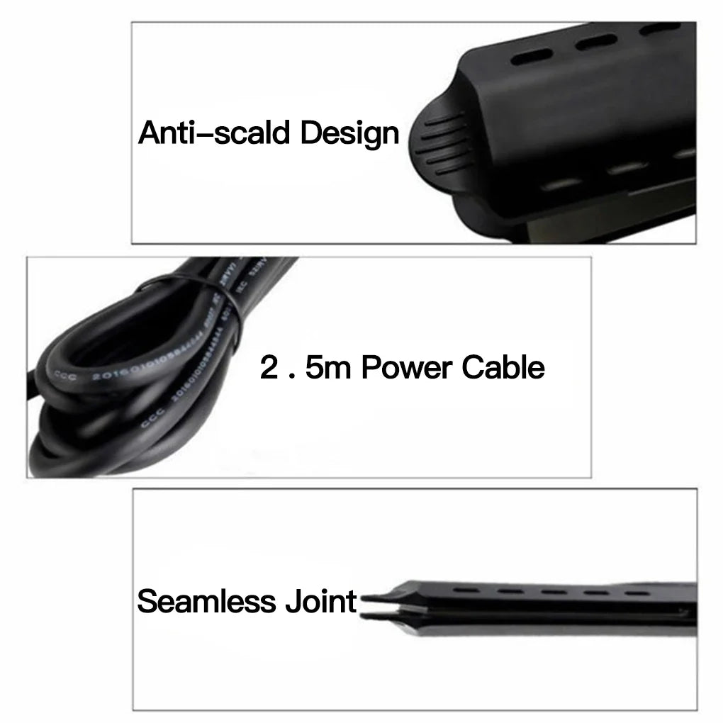 Hair Straightener with Four-gear Temperature, Ceramic Tourmaline Ionic Flat Iron for Women, Wide Panel Design
