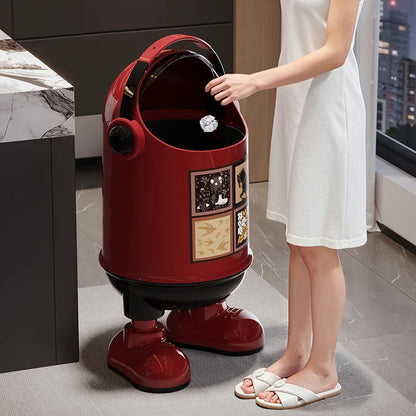 Creative Astronaut Trash Bin - Decorative Household Garbage Storage for Bedroom, Bathroom & Living Room