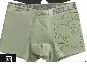 Pokémon Anime Boxer Briefs - Men’s & Boys’ Charmander, Charizard, Bulbasaur, Gengar & Pikachu Underwear