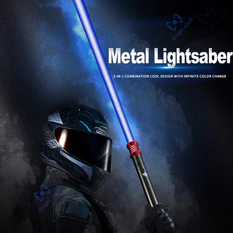 RGB Metal Lightsaber Toy – 15-Color Changing Laser Sword with Sound Effects, Force FX Jedi Blaster Gift for Kids