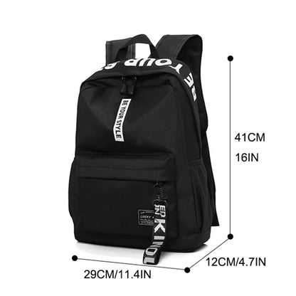 Lightweight Student Backpack – Custom Logo Casual Dual-Shoulder Bag with Arc Straps & Durable Oxford Fabric