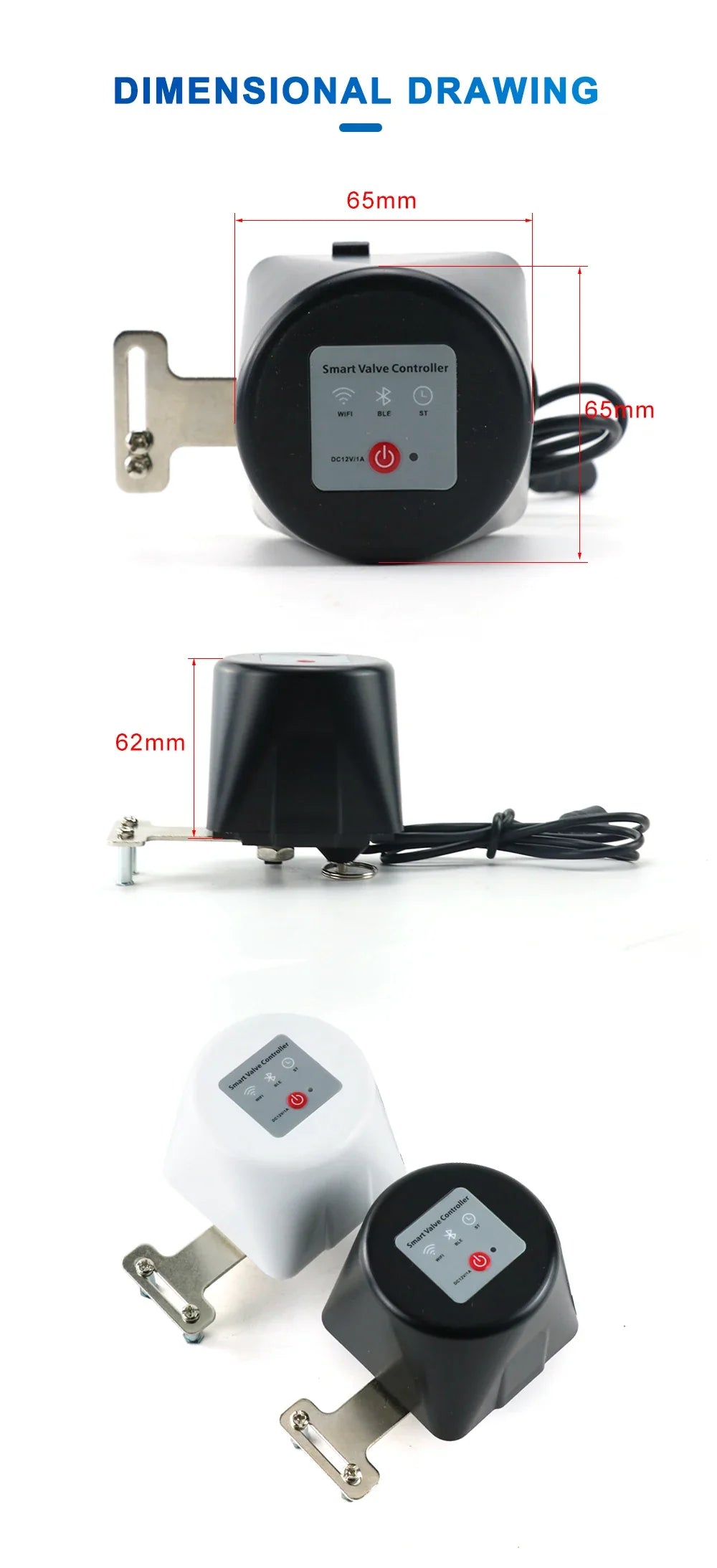 Tuya Zigbee Smart Gas & Water Valve Controller – WiFi Irrigation Timer Compatible with Alexa, Google Assistant, SmartLife