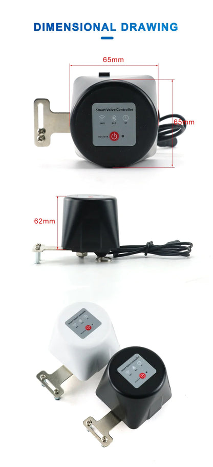 Tuya Zigbee Smart Gas & Water Valve Controller – WiFi Irrigation Timer Compatible with Alexa, Google Assistant, SmartLife