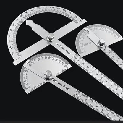 Goniometer Stainless Steel Protractor – Multi-Angle Measuring Ruler for Carpentry, Angle Meter & Finder Tool