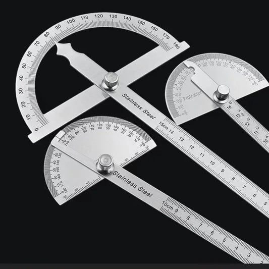 Goniometer Stainless Steel Protractor – Multi-Angle Measuring Ruler for Carpentry, Angle Meter & Finder Tool