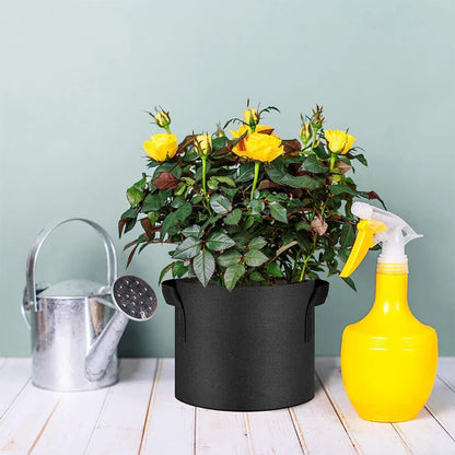 5-Pack Grow Bags with Handles — Aeration Fabric Pots for Plants, Available in 3, 4, 5, 7 & 30 Gallon