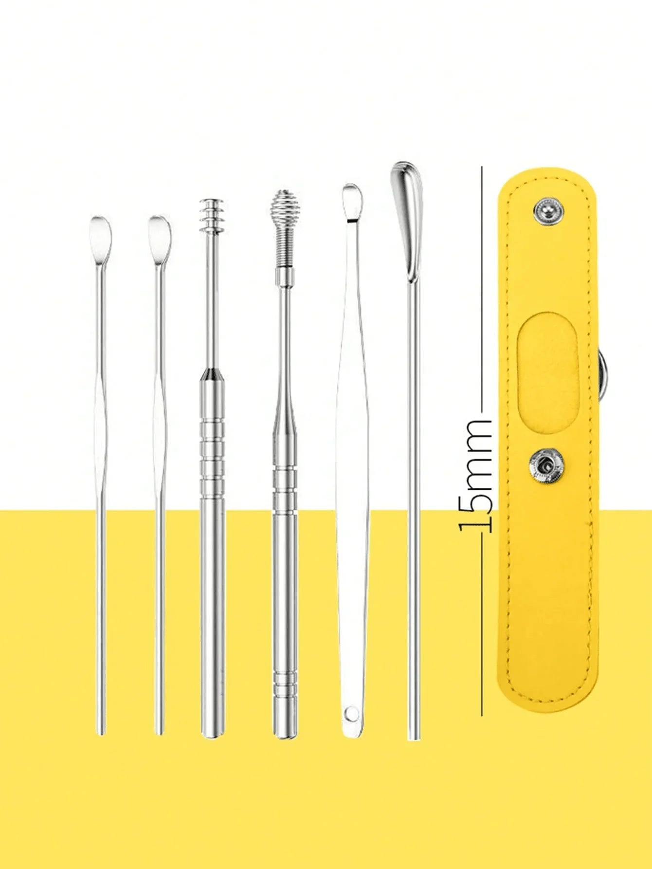 Stainless Steel Ear Cleaning Tool Kit – Ear Pick & Earwax Remover with Storage Bag