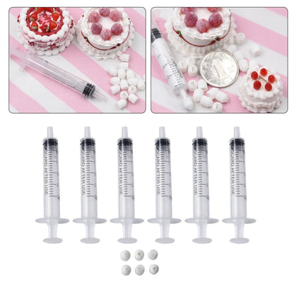 6PCS Mini Cake & Dessert Nozzles Set – Press Tools for Clay, Milk Cream, and Food Decoration