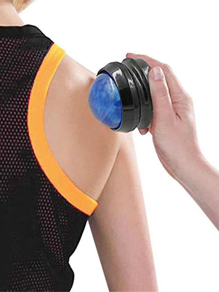 Mini 360° Spin Manual Massage Ball — Self-Therapy Tool for Back, Shoulders & Foot Muscle Relaxation