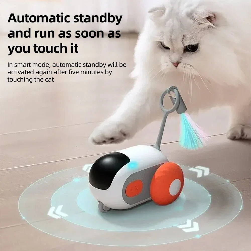 Smart Cat Toy: 2 Modes Automatic Moving Remote Controlled Toy Car for Cats & Dogs - Interactive Kitten Training & Pet Supplies