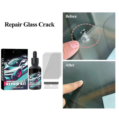 Magic Windscreen Crack Repair Kit – Auto Glass Scratch Eraser for Cars, Trucks & Motorcycles Windshield Restoration Tool Set