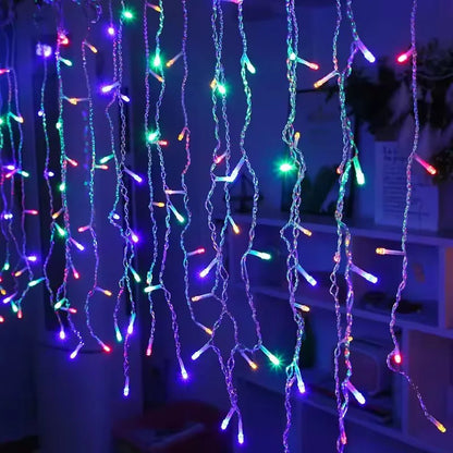 8-Mode USB LED Ice Stick Light String – Indoor & Outdoor Garland for Wedding, Party, Home, Festival, Bedroom & Garden Decoration