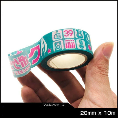 Hatsune Miku Anime Washi Tape — Waterproof Cartoon Paper Tape for Crafts, School Stationery & Gifts