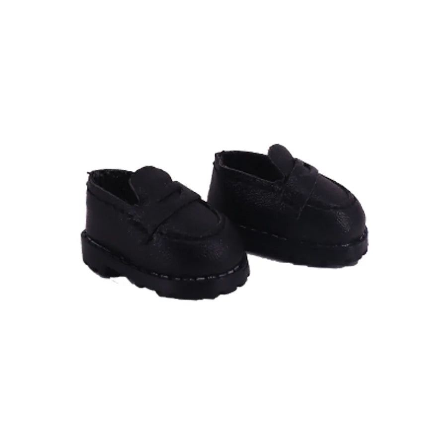 3.8cm Solid Color Lace-Up Canvas Shoes – PU Doll Shoes for 17cm Labubu Doll Clothes & Accessories Gift