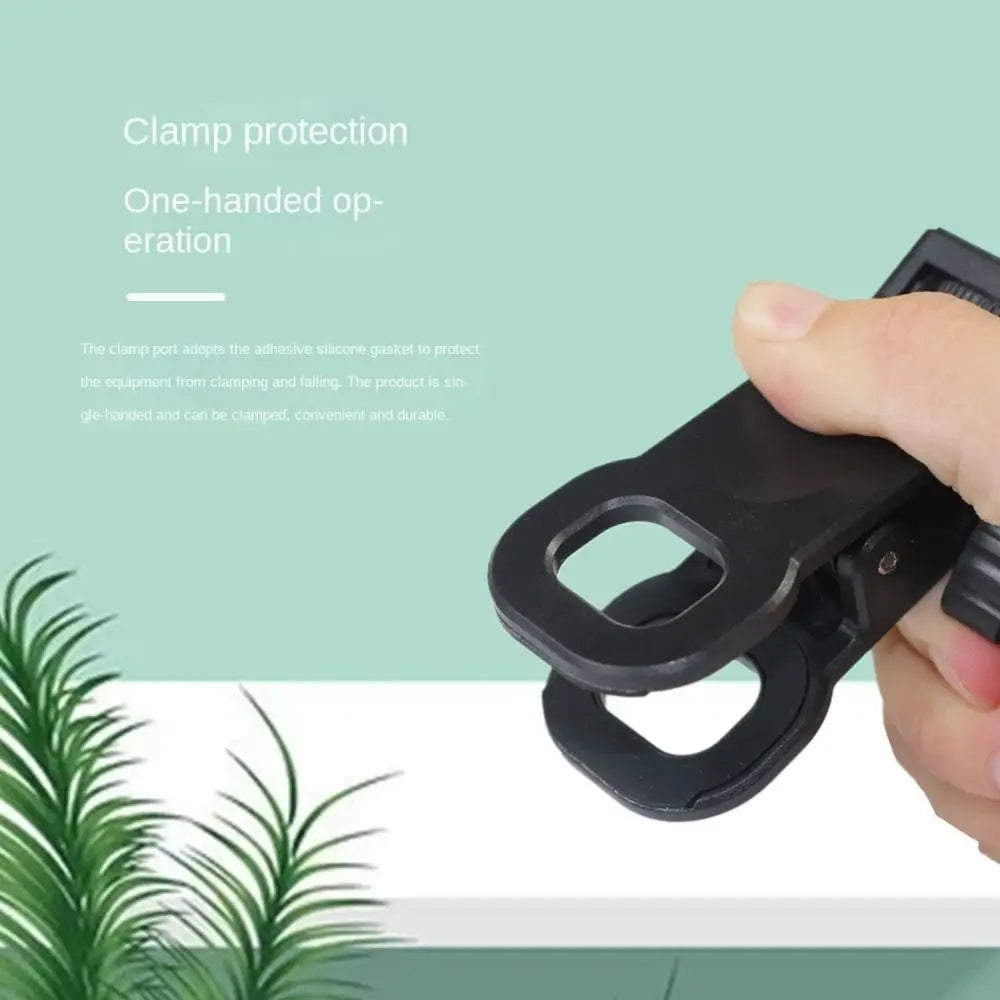 Portable 1/4" Screw Mount Fill Light Holder — Plastic Clip for Camera, Mobile & Computer Flash