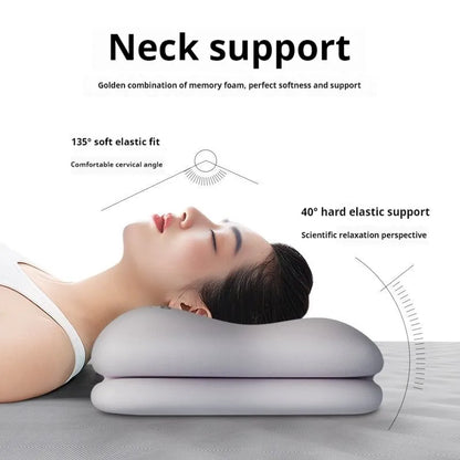 Ergonomic Memory Foam Neck Support Pillow for All Sleep Positions with Deep Sleep & Pain Relief Design