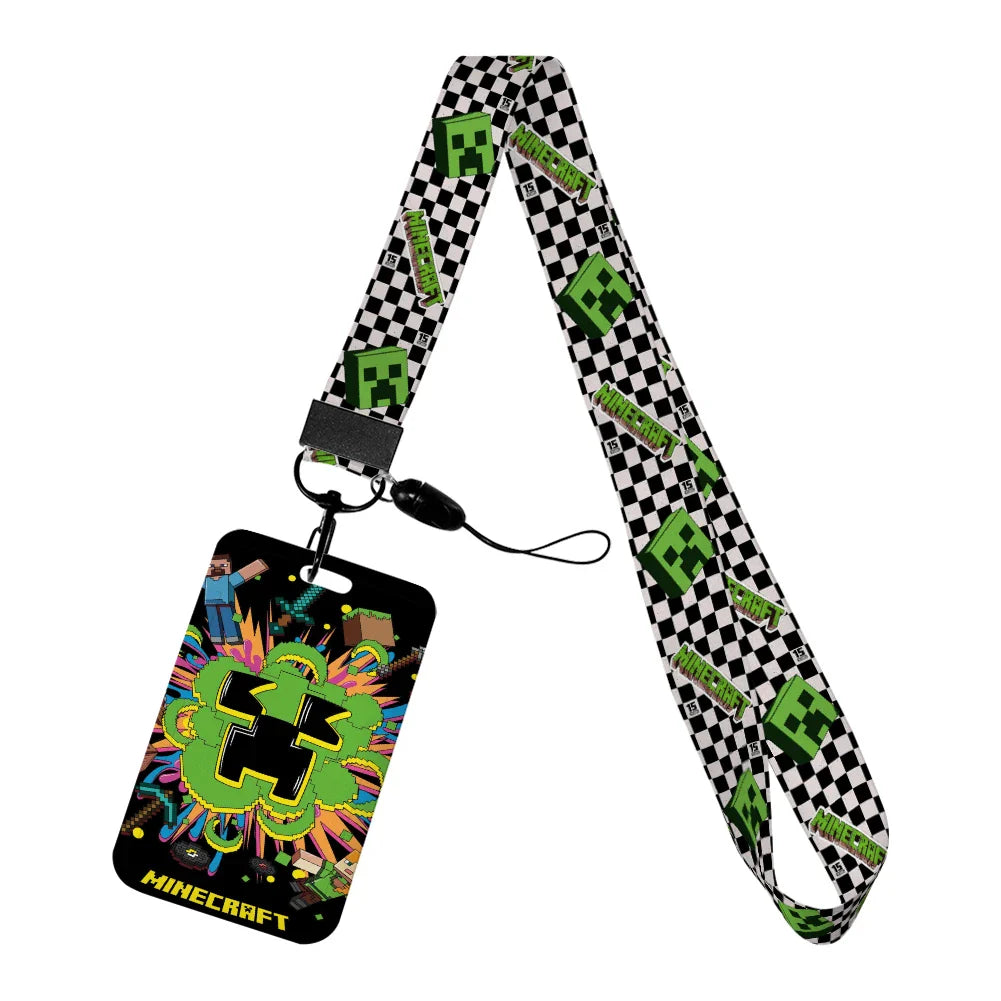 Cartoon Game Name Badge Holder Lanyard – Student ID & Credit Card Strap Gift