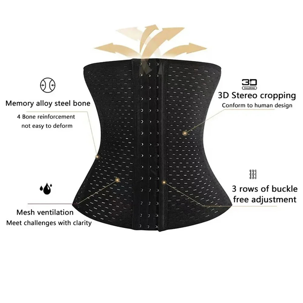 Women’s Tummy Slimming Shapewear - Black Belly Band Corset for Postpartum Flat Belly & Shaping Support