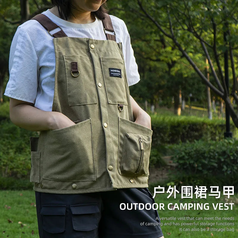 New Arrival Outdoor BBQ Vest Apron - Multifunctional Barbecue Vest for Men and Women, Perfect for Fishing, Picnic, and Camping