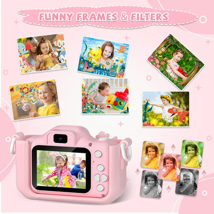 1080P HD Kids Digital Camera — Toddler Video Camera with 2.0-inch Screen & Silicone Case