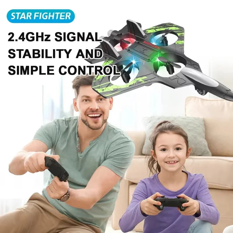 2.4G Remote Control Fighter Foam Glider – LED Stunt UAV Helicopter Aircraft Model